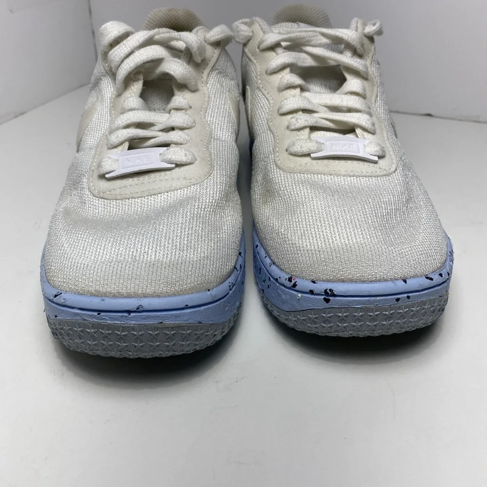 Nike Air Force‎ 1 Crater Flyknit White Pure Platinum DC7273-100 Womens Size 8